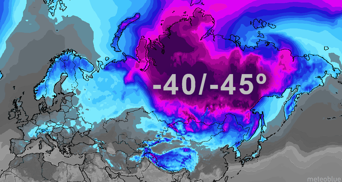 El invierno se abre paso por Rusia con temperaturas de -45ºC
