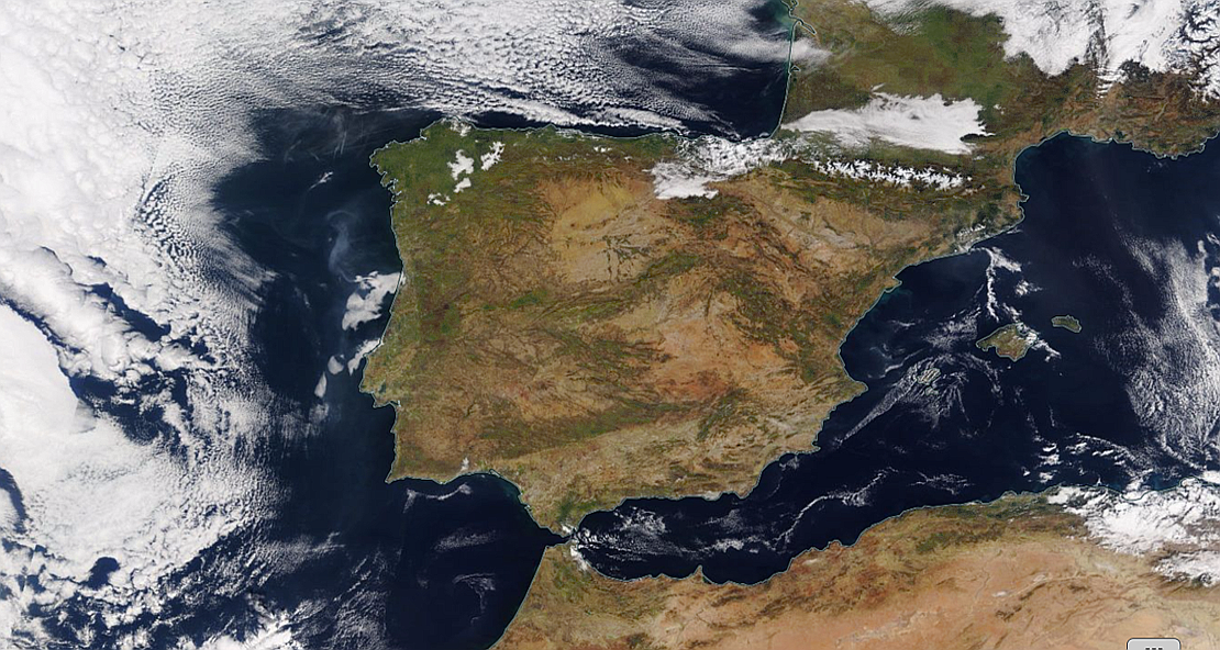 Enorme falta de vegetación en la península Ibérica a las puertas del invierno
