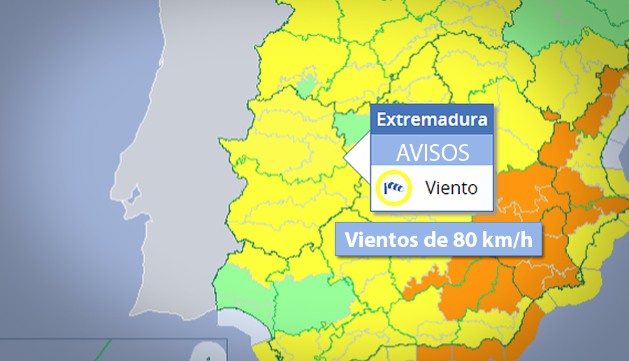 La borrasca ‘Hugo’ pone en aviso a toda Extremadura este fin de semana por vientos de 80 km/h