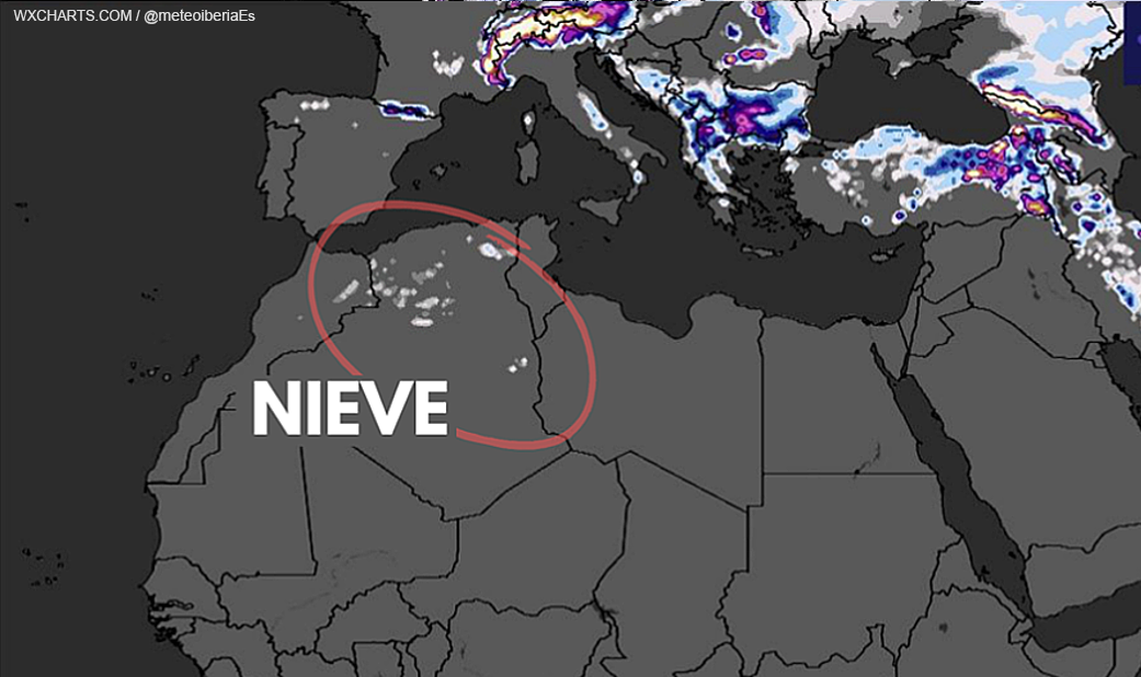 La nieve podría caer en el interior de Argelia, al borde del Sahara ¿es normal?